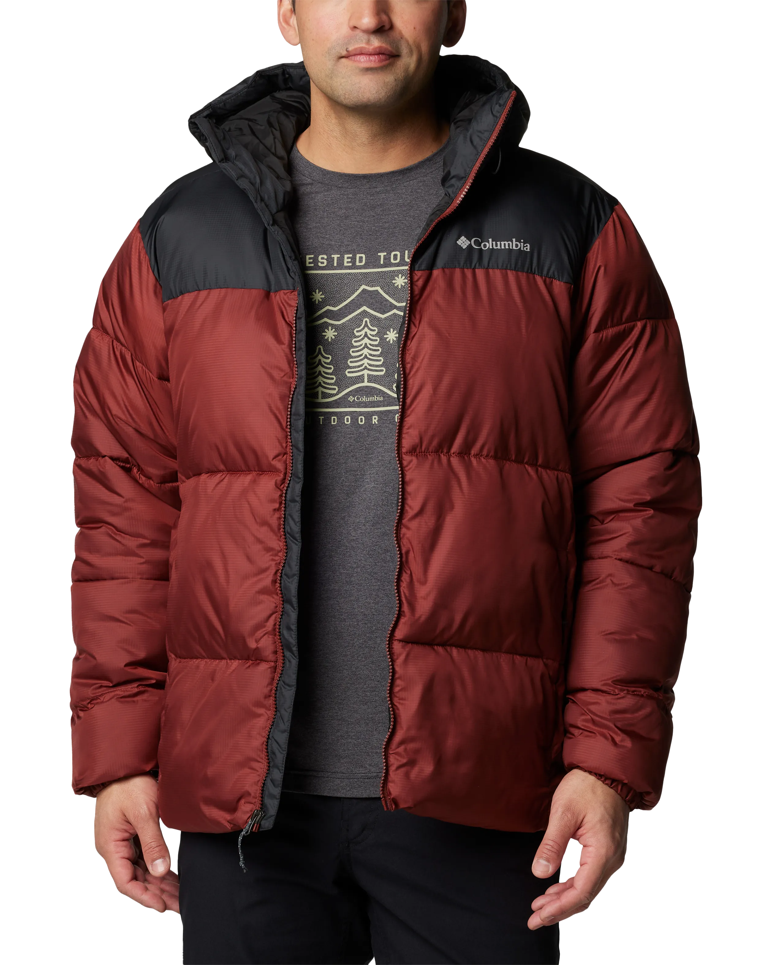 Veste à capuche Puffect II en épice et noir