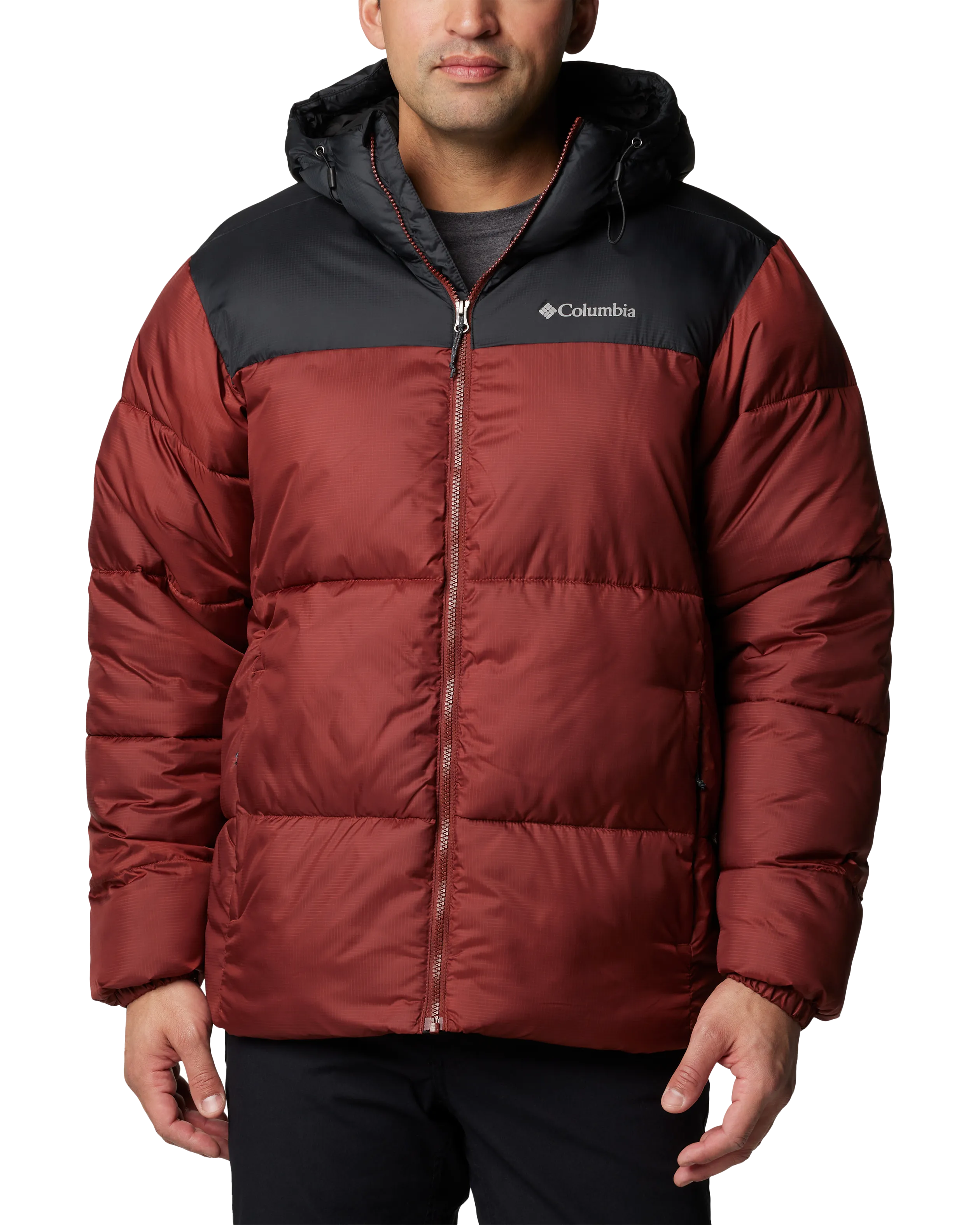 Veste à capuche Puffect II en épice et noir