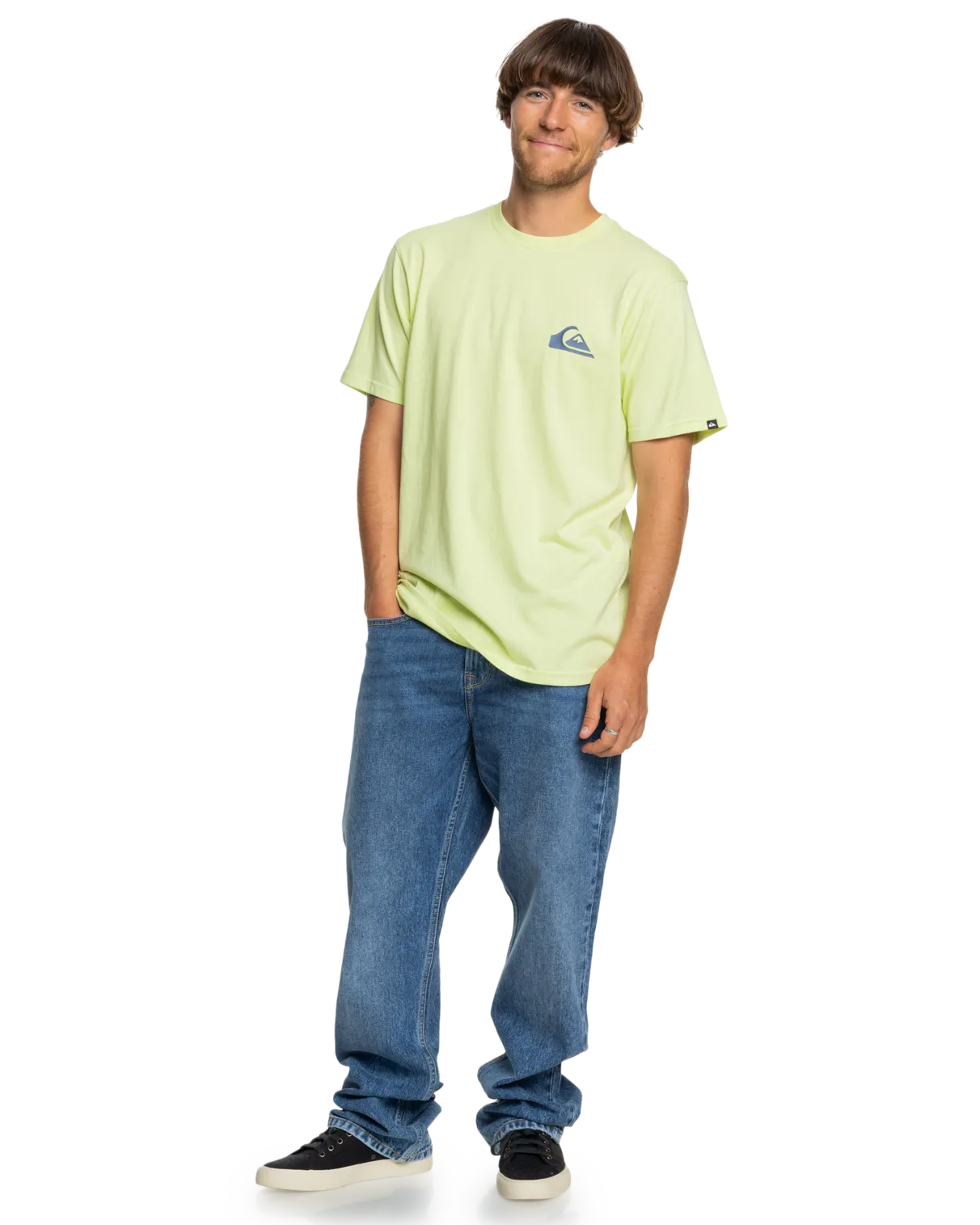 T-shirt Quiksilver MW Logo en Vert Lime Ombré