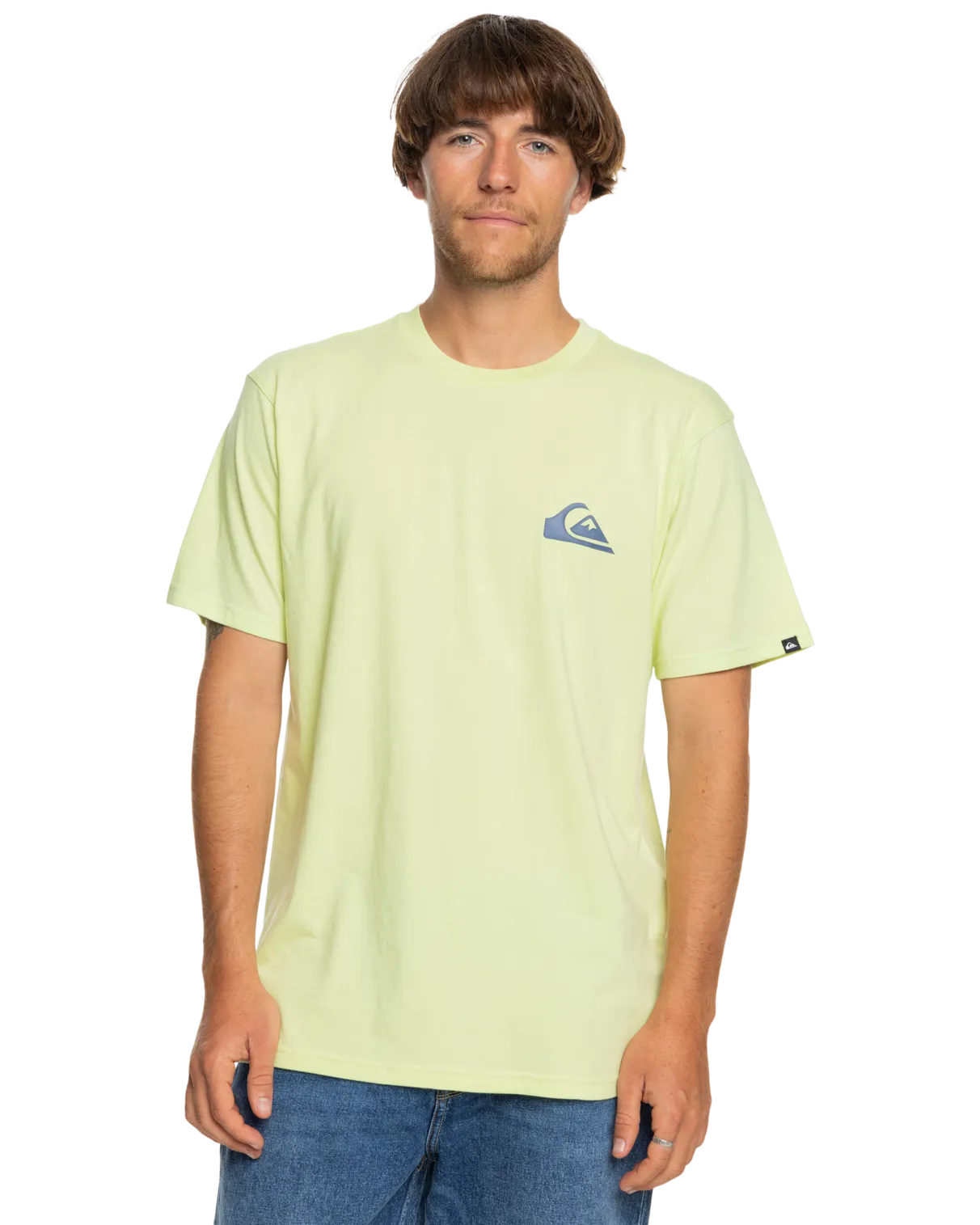 T-shirt Quiksilver MW Logo en Vert Lime Ombré
