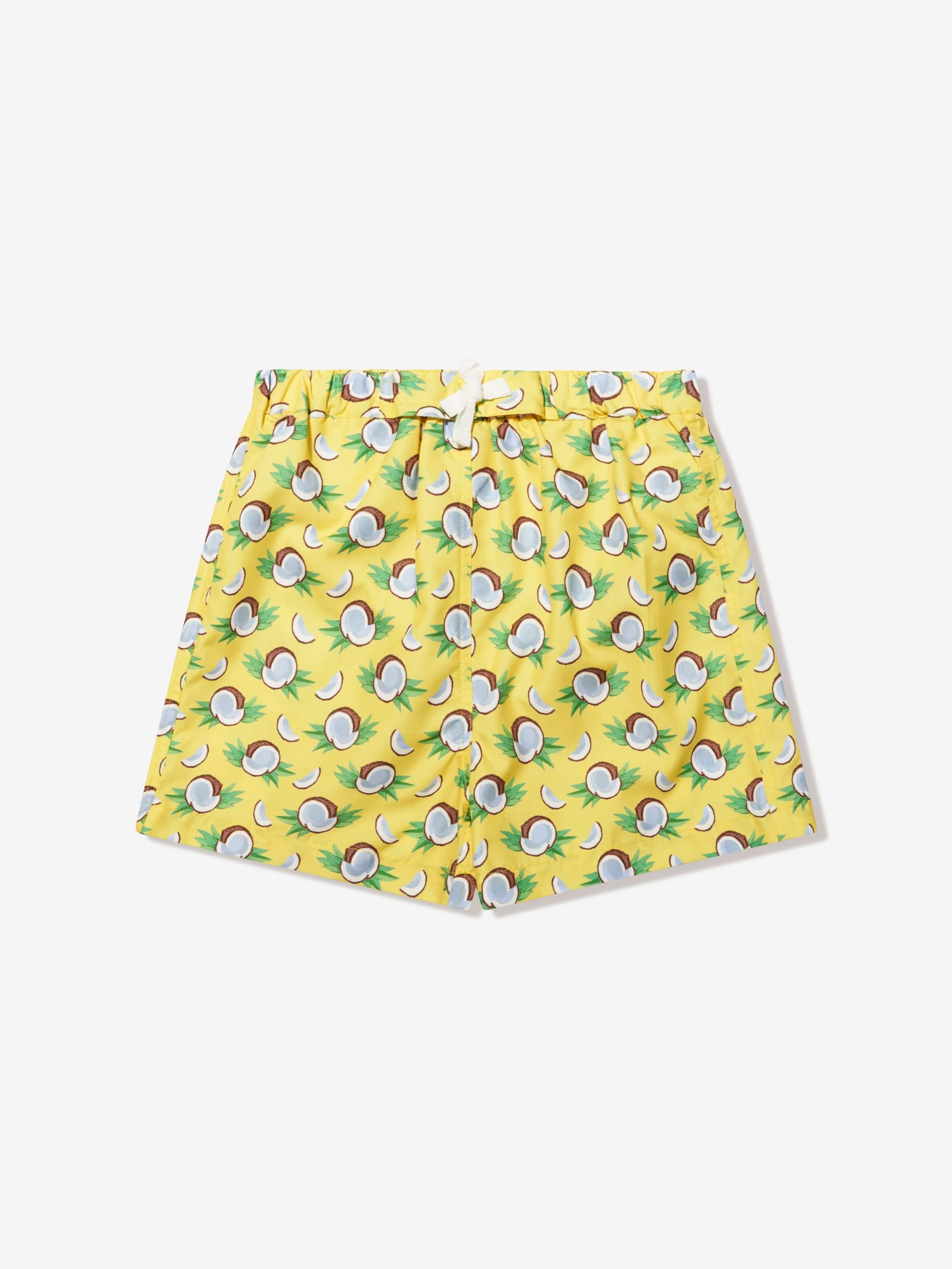 Rachel Riley Shorts de Bain pour Garçons en Coco Jaune