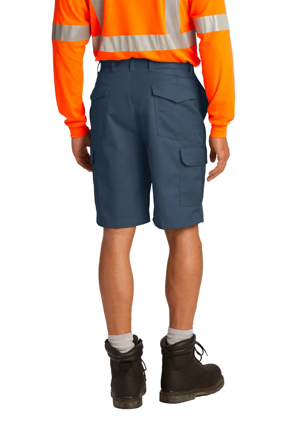 Short cargo industriel résistant aux taches pour hommes Red Kap avec poches - Bleu marine