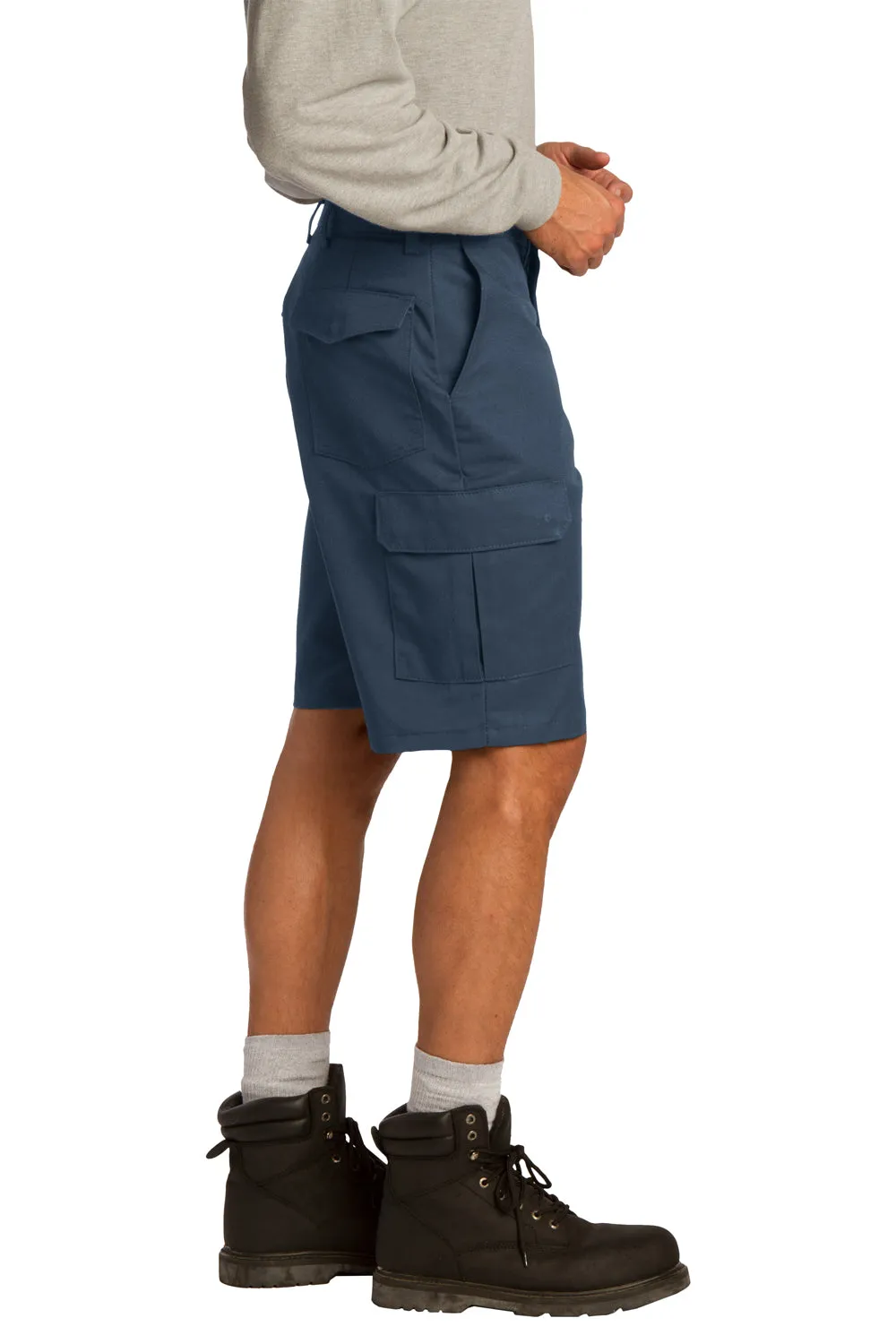 Short cargo industriel résistant aux taches pour hommes Red Kap avec poches - Bleu marine