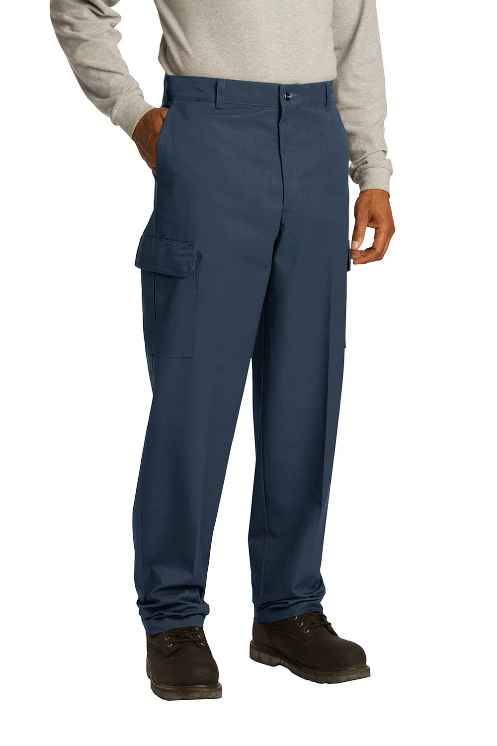 Pantalon cargo industriel pour hommes résistant aux plis Red Kap avec poches - Bleu marine