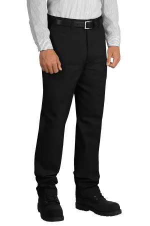 Pantalon de travail industriel pour hommes Red Kap résistant aux plis avec poches - Noir