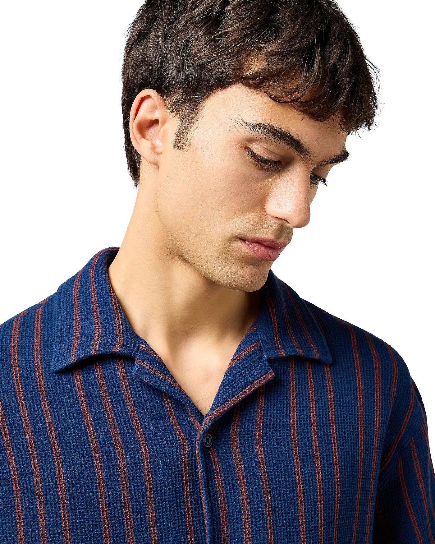 Chemise de resort à rayures marine