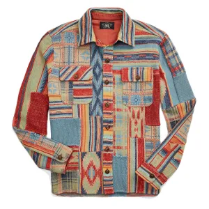 RRL par Ralph Lauren Pull à carreaux patchwork rouille multicolore