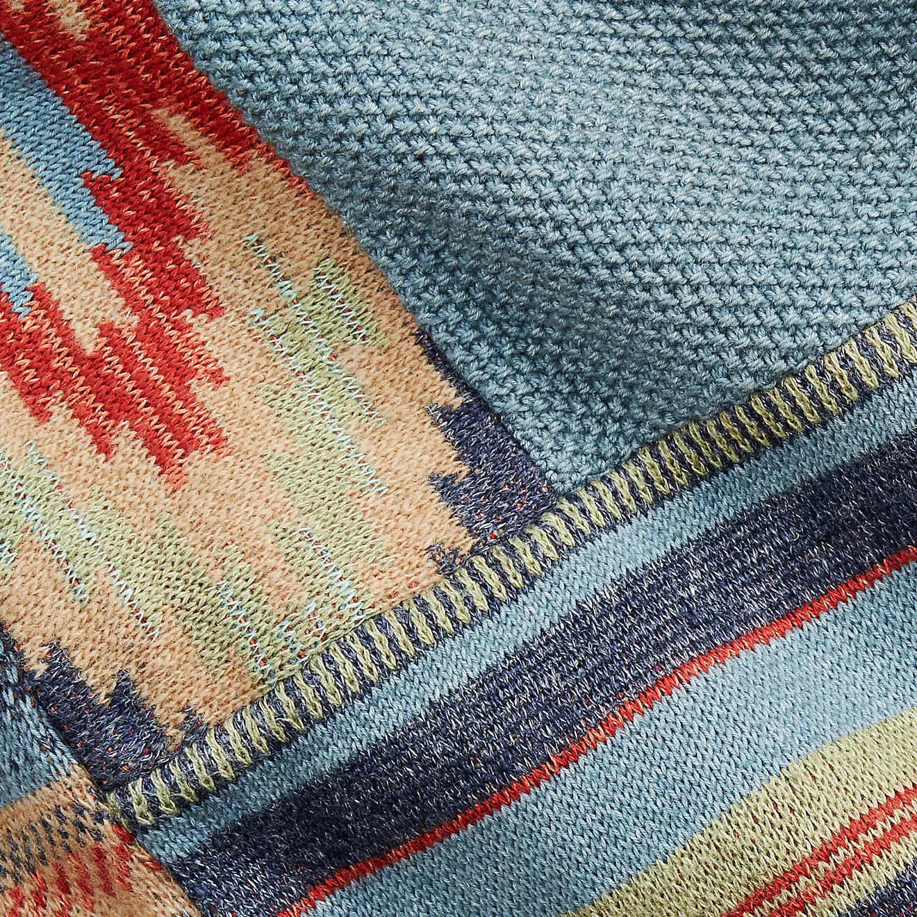 RRL par Ralph Lauren Pull à carreaux patchwork rouille multicolore