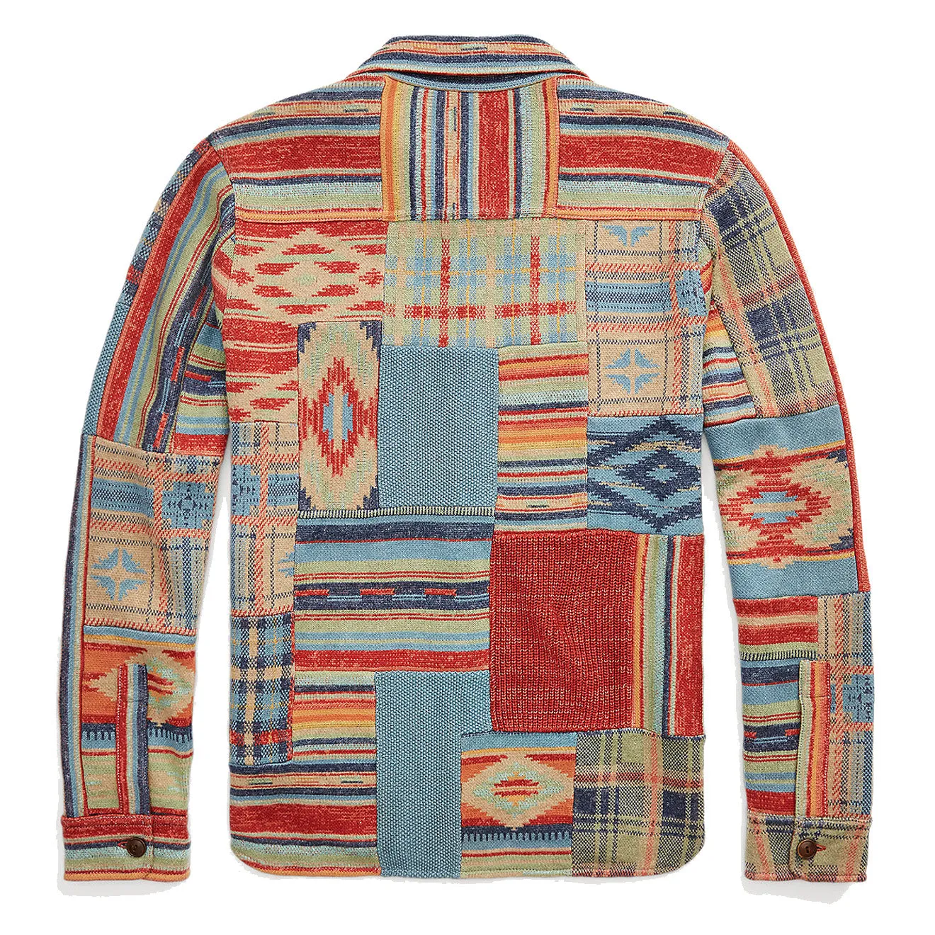 RRL par Ralph Lauren Pull à carreaux patchwork rouille multicolore