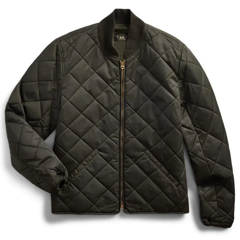 Veste matelassée en sergé vintage noir RRL par Ralph Lauren