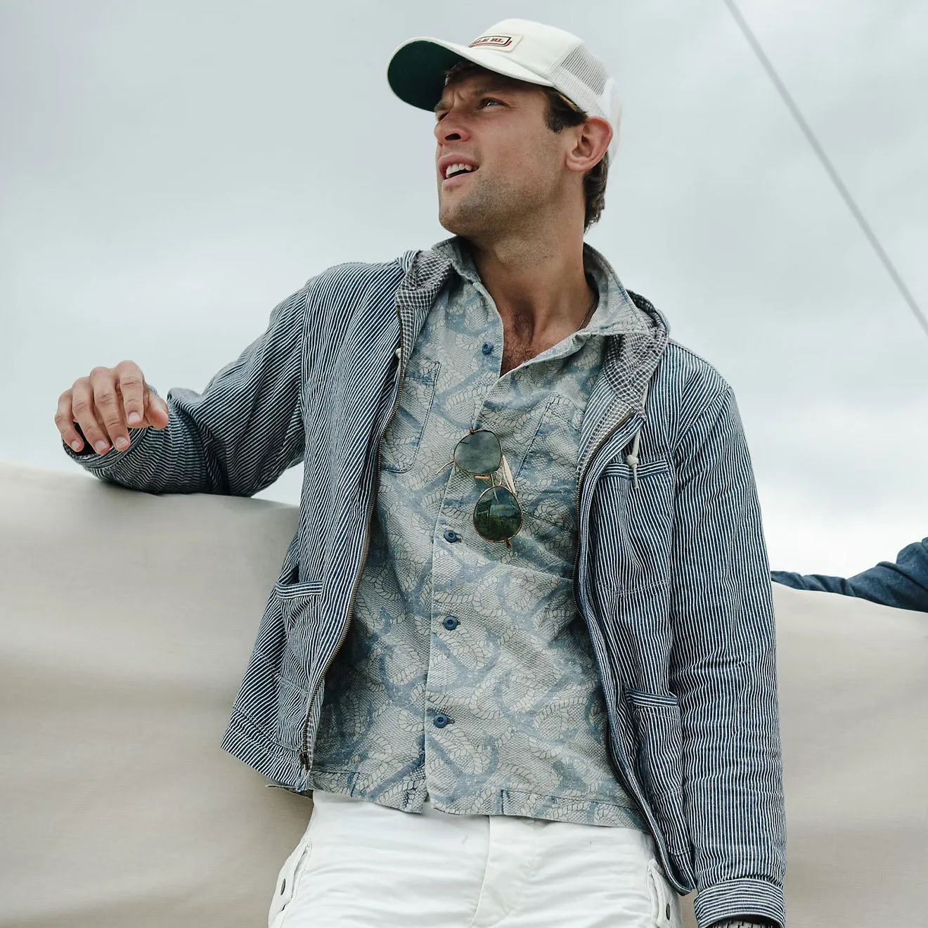 Veste chemise non doublée Schooner RRL By Ralph Lauren Marine Multi