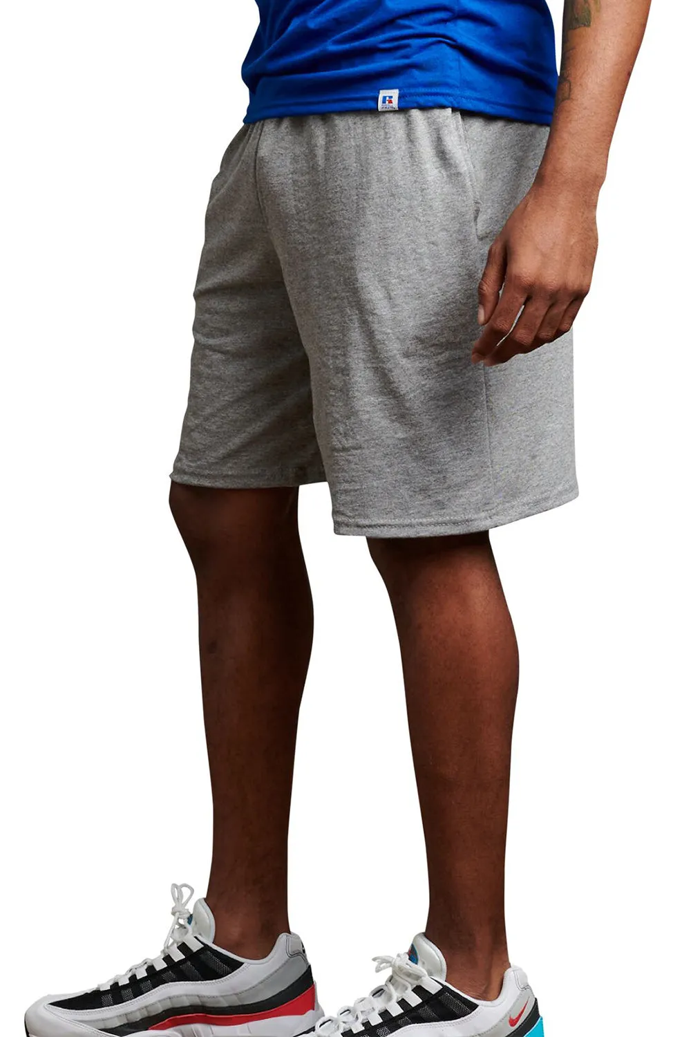Russell Athletic Shorts de maillot classique pour hommes avec poches - Gris Oxford