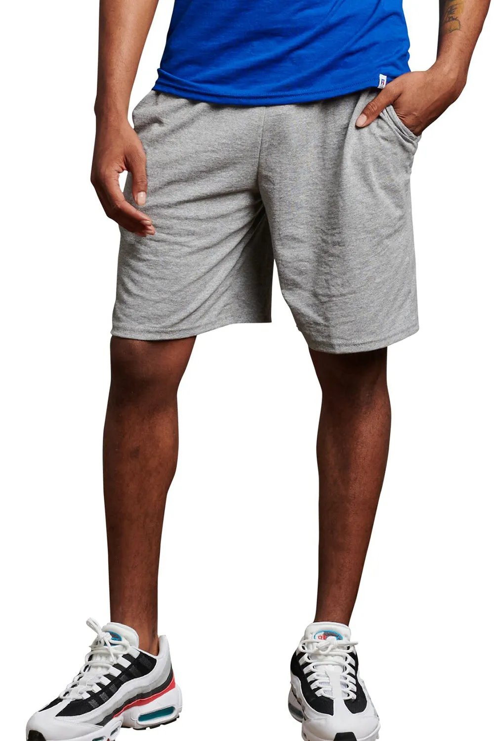 Russell Athletic Shorts de maillot classique pour hommes avec poches - Gris Oxford