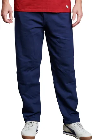 Pantalon de survêtement Russell Athletic pour homme avec évacuation de l'humidité Dri Power, bas ouvert et poches - Bleu marine