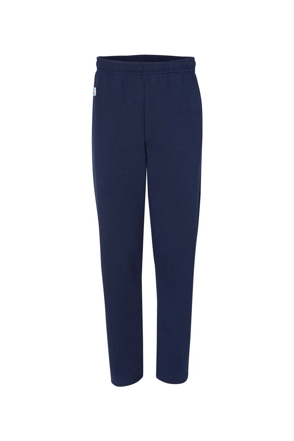 Pantalon de survêtement Russell Athletic pour homme avec évacuation de l'humidité Dri Power, bas ouvert et poches - Bleu marine