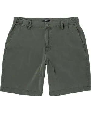 RVCA Shorts Hybrid Côtier Rincé Tous Temps pour Homme - Vert Séquoia