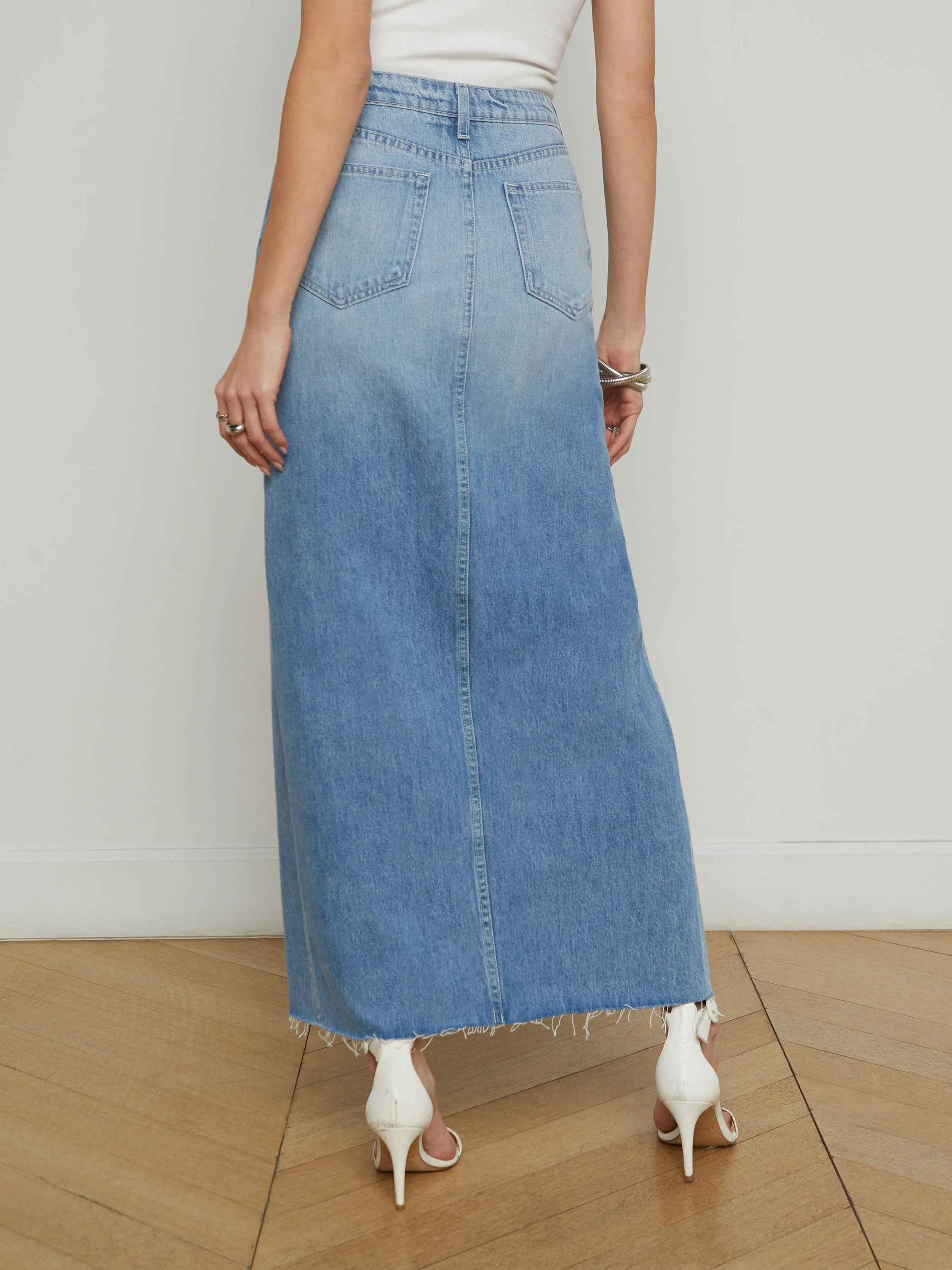 Rysa Denim Maxi Jupe