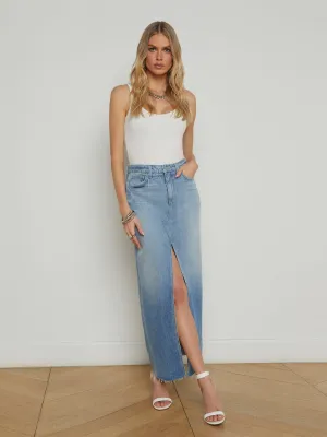 Rysa Denim Maxi Jupe
