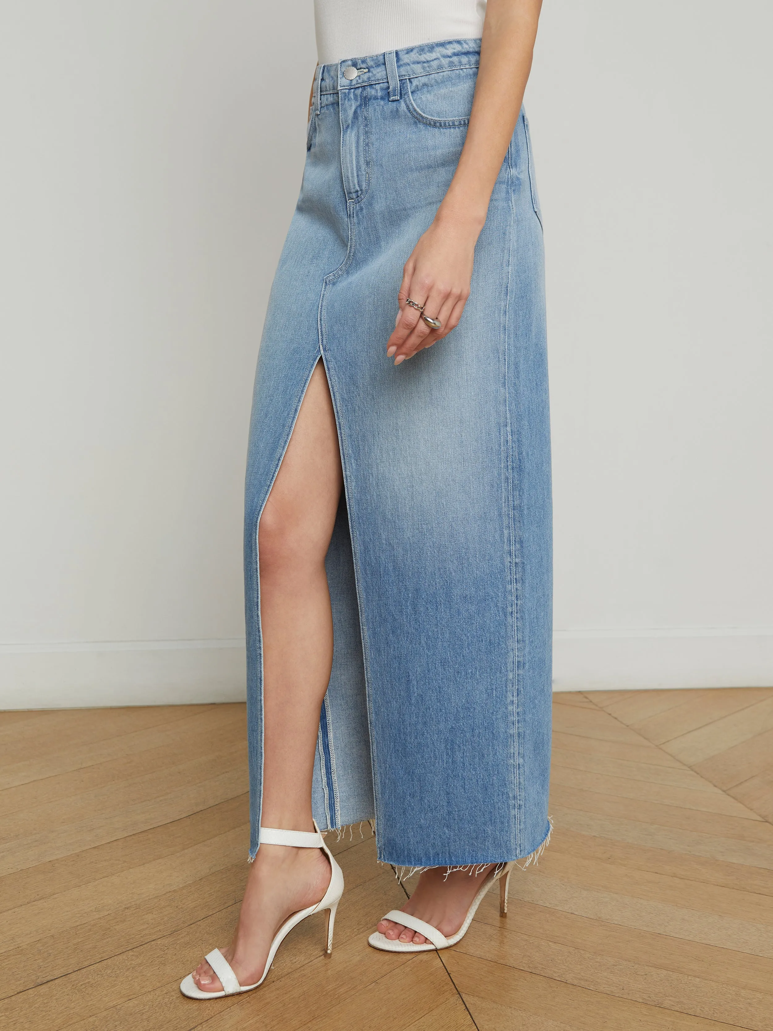 Rysa Denim Maxi Jupe