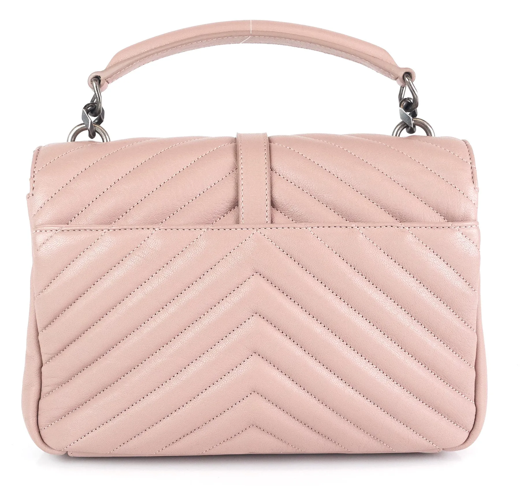 Sac Saint Laurent Collège Matelassé en Cuir de Veau Taille Moyenne