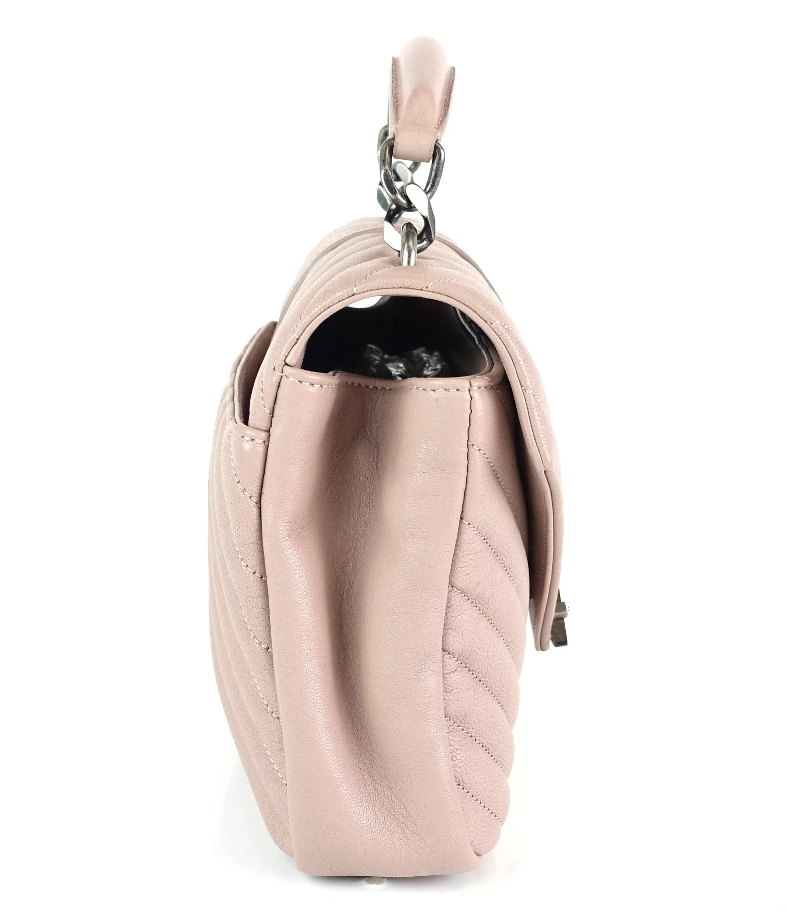 Sac Saint Laurent Collège Matelassé en Cuir de Veau Taille Moyenne