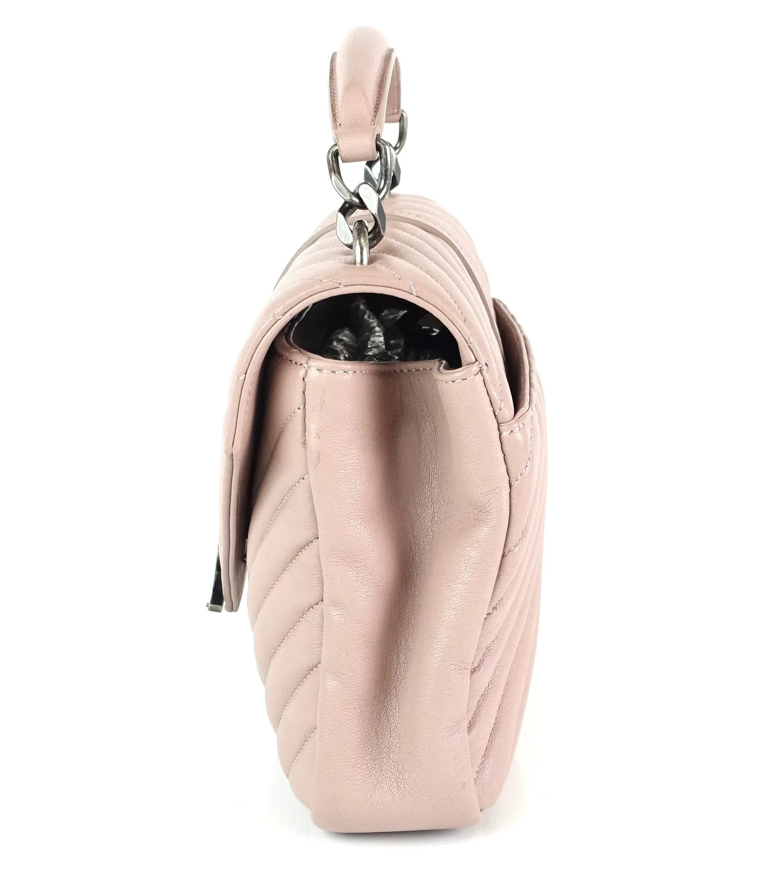 Sac Saint Laurent Collège Matelassé en Cuir de Veau Taille Moyenne