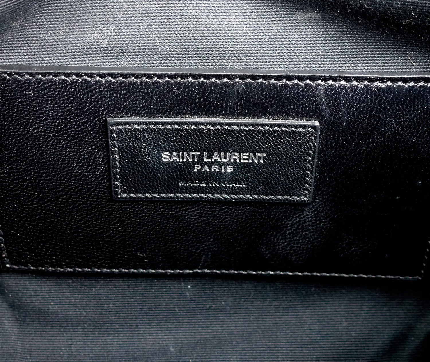Sac Saint Laurent Collège Python en cuir gaufré grand modèle