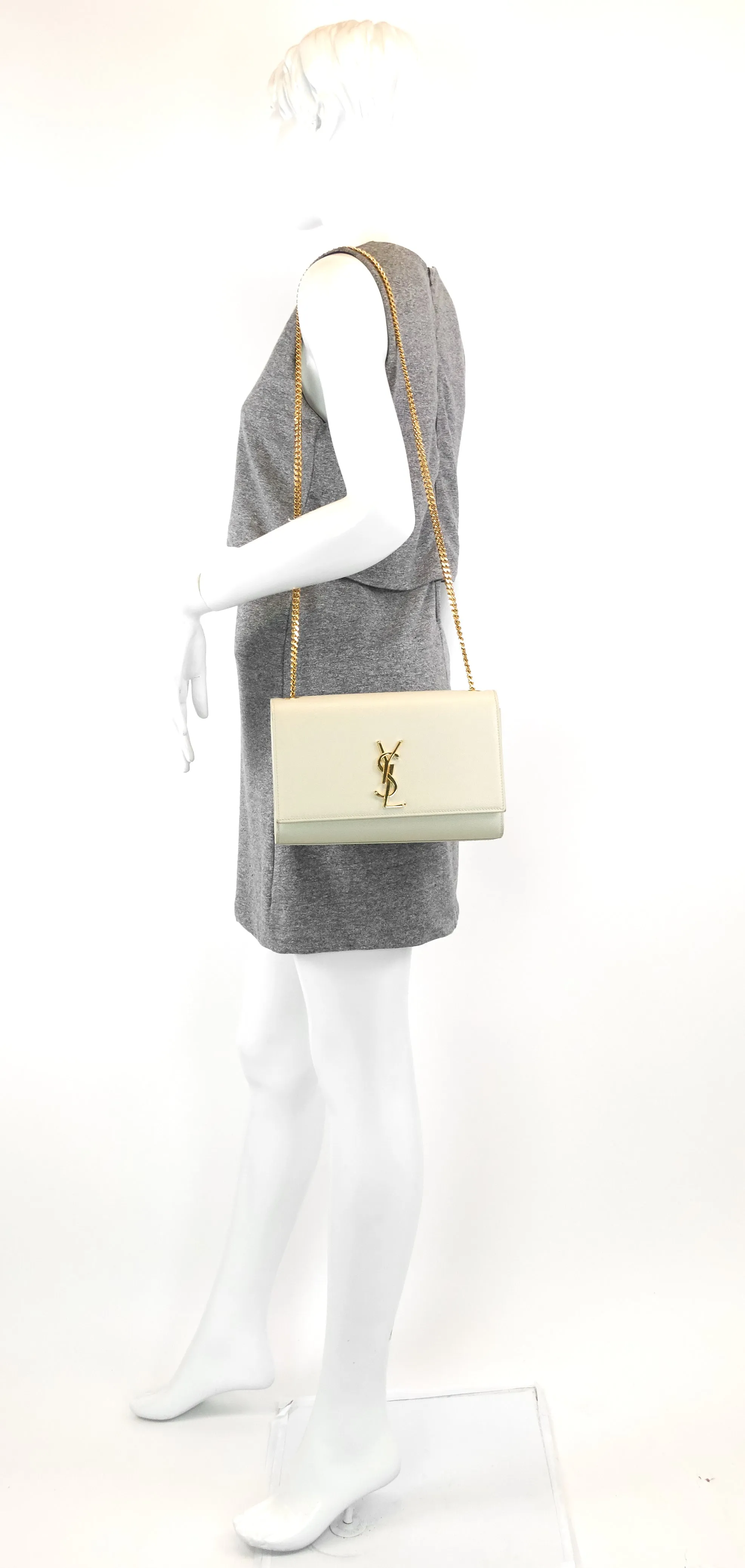 Sac Saint Laurent Kate Medium en Grain de Poudre Cuir