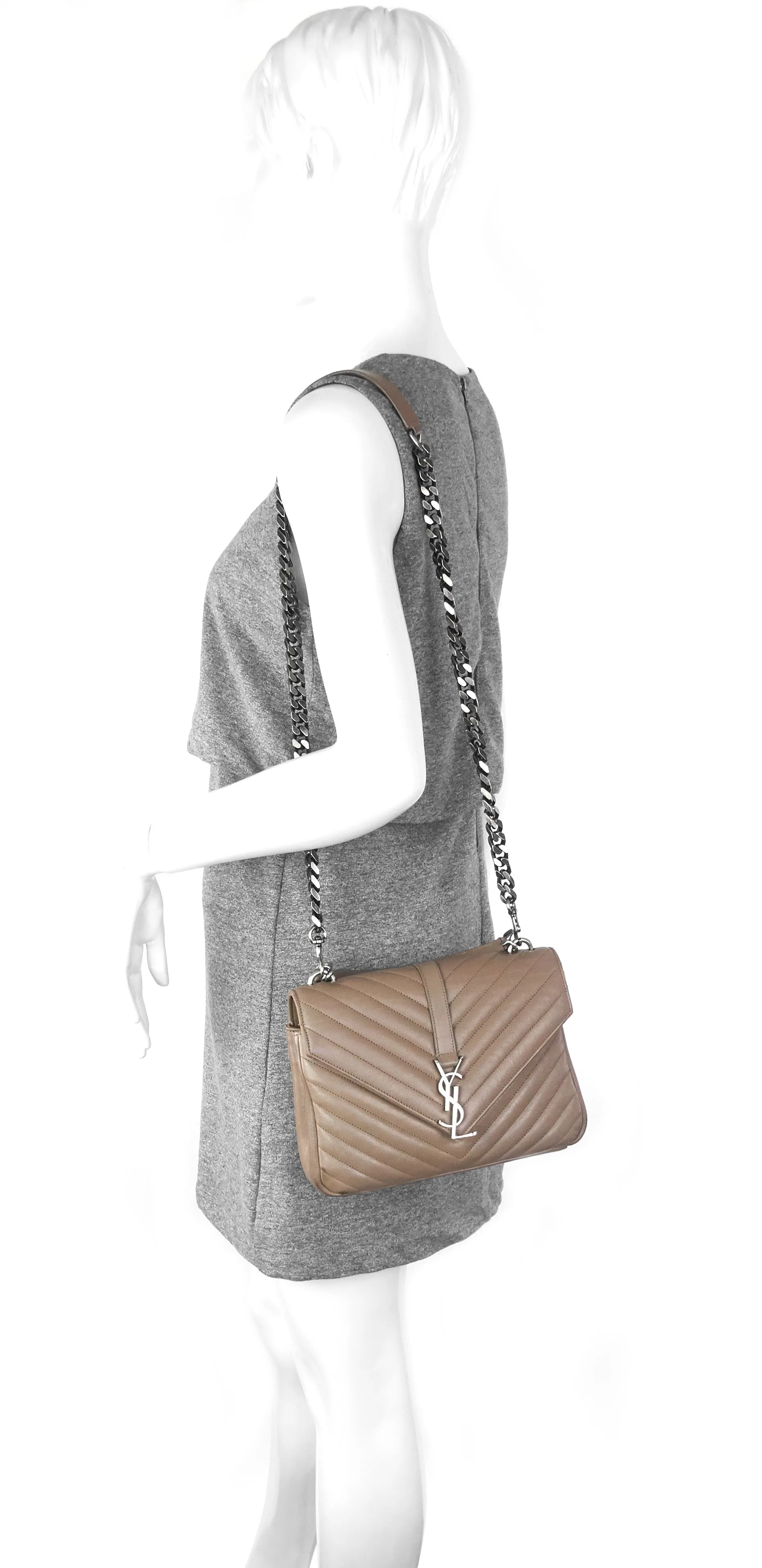 Sac Saint Laurent Monogram Collège Medium en veau matelassé