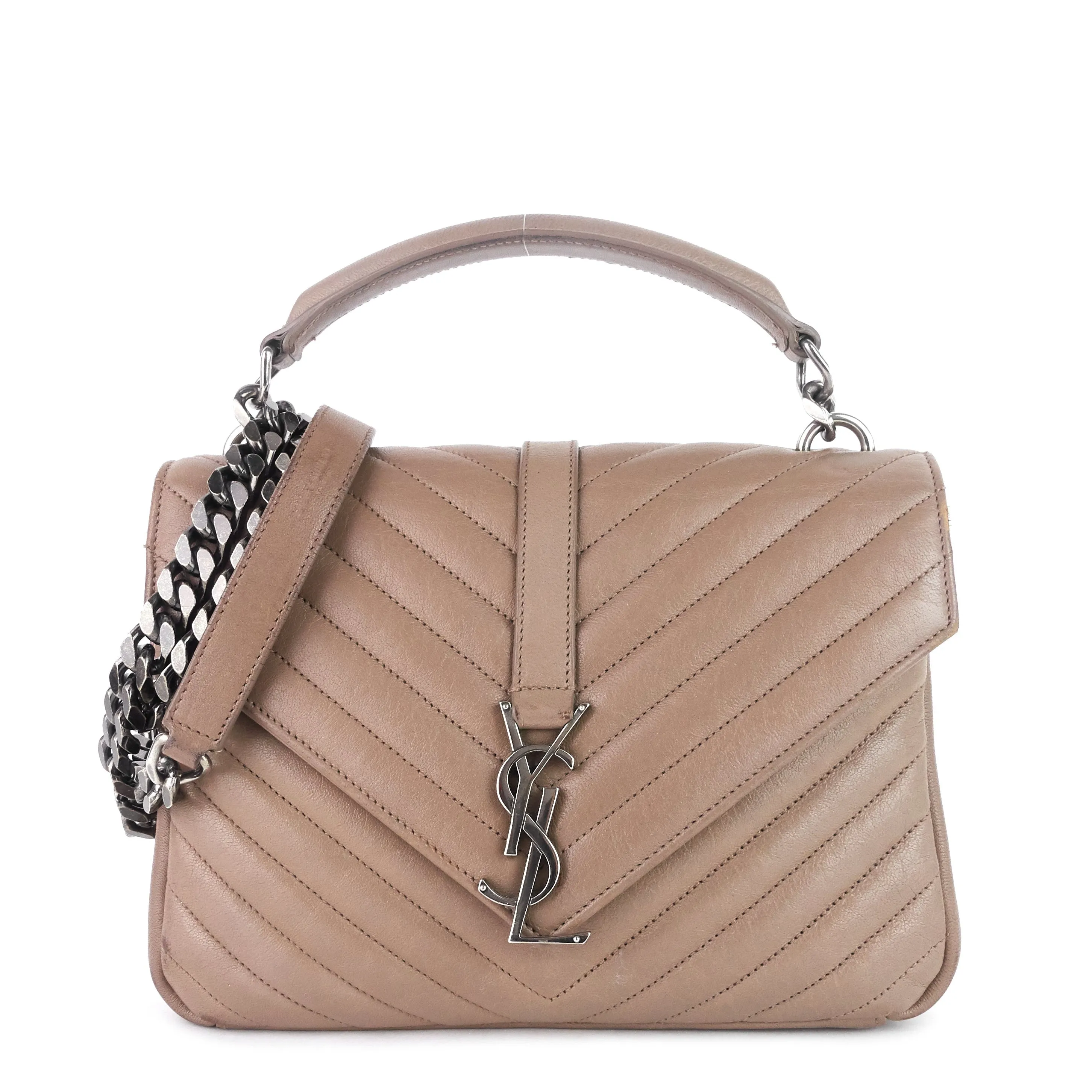 Sac Saint Laurent Monogram Collège Medium en veau matelassé