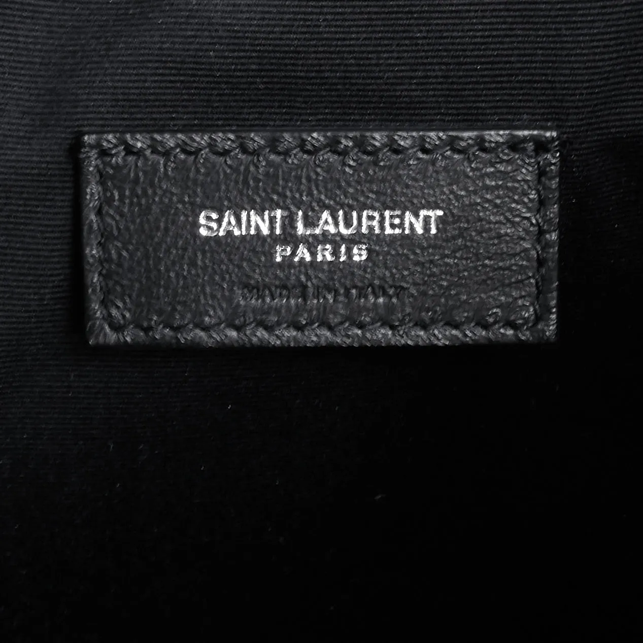 Sac Shopping Saint Laurent Teddy Medium en Toile et Cuir à Cordons