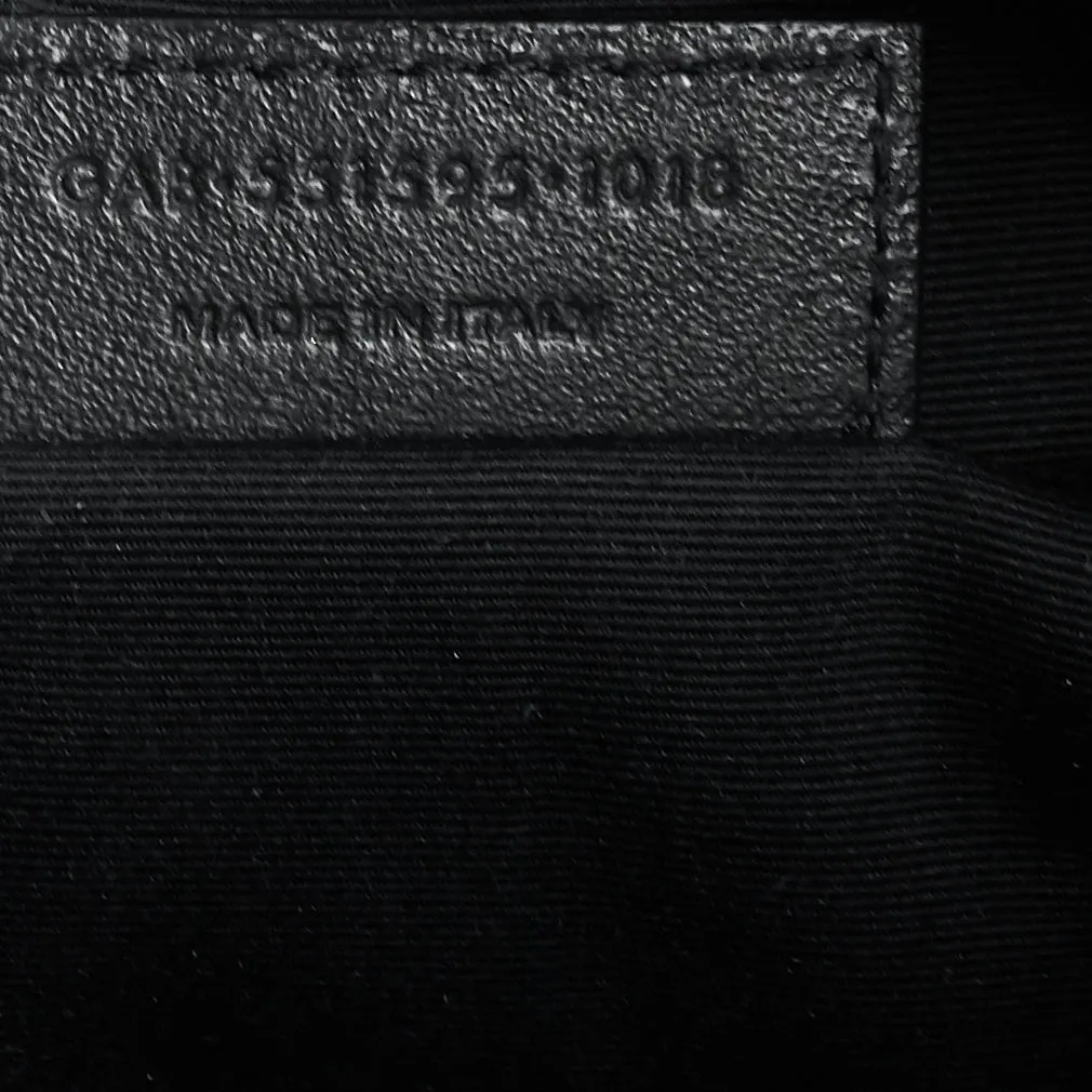 Sac Shopping Saint Laurent Teddy Medium en Toile et Cuir à Cordons