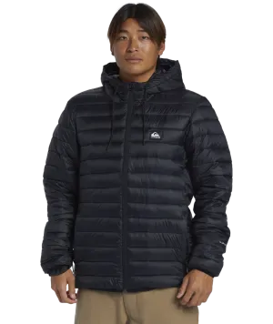 Veste à capuche écailleuse en noir