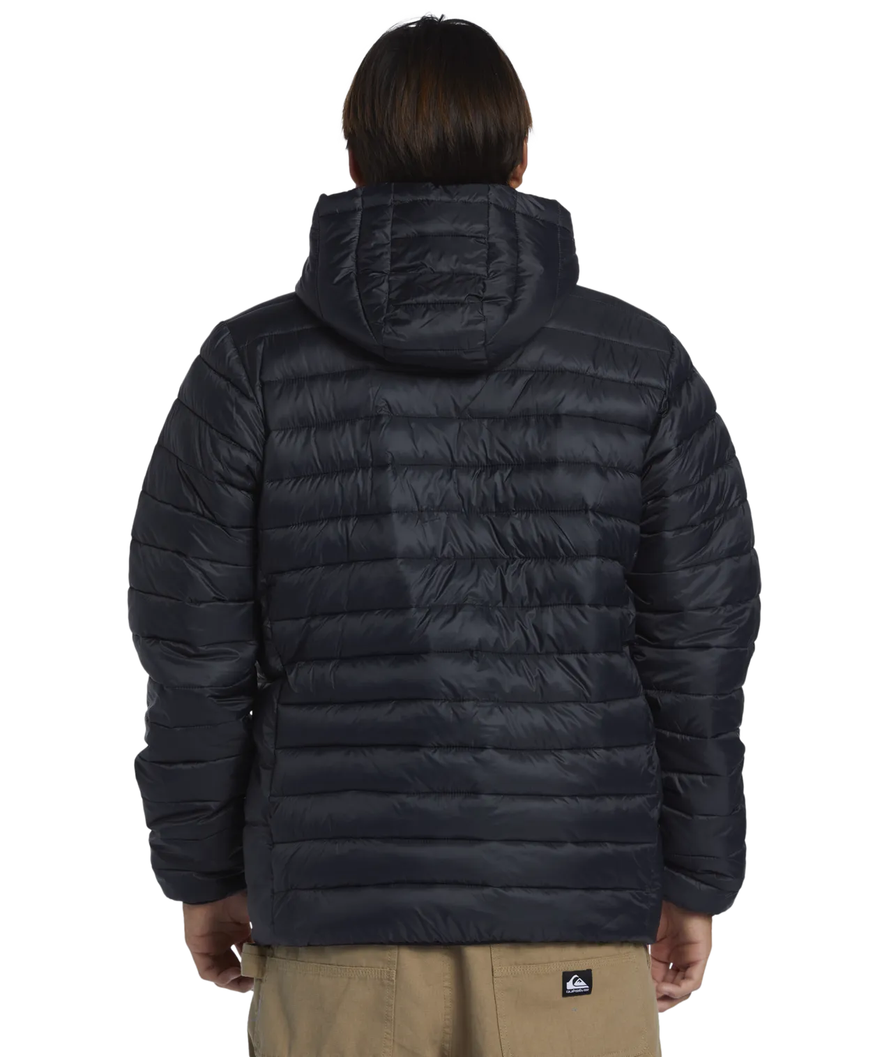 Veste à capuche écailleuse en noir