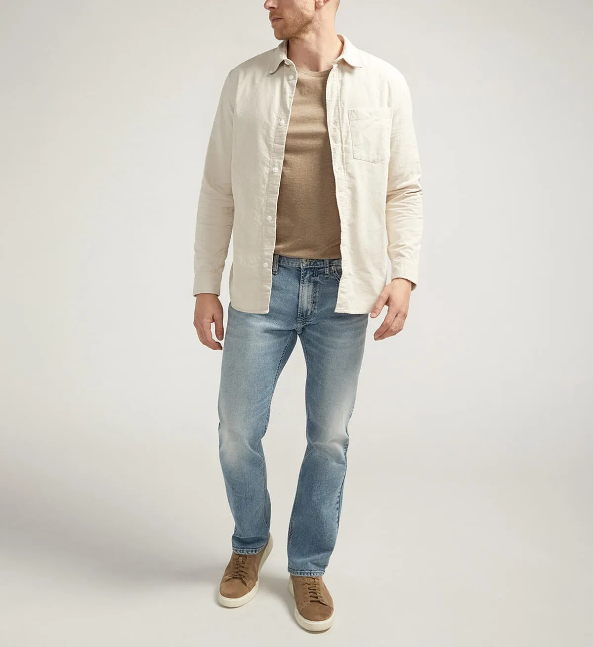 Silver Allan Slim Fit Jambe droite
