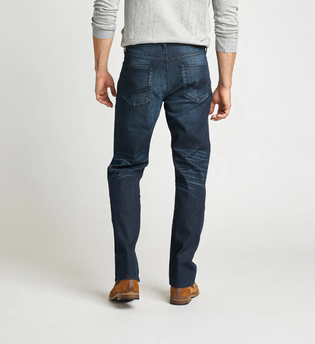 Silver Grayson Jeans Droit à la Coupe Facile