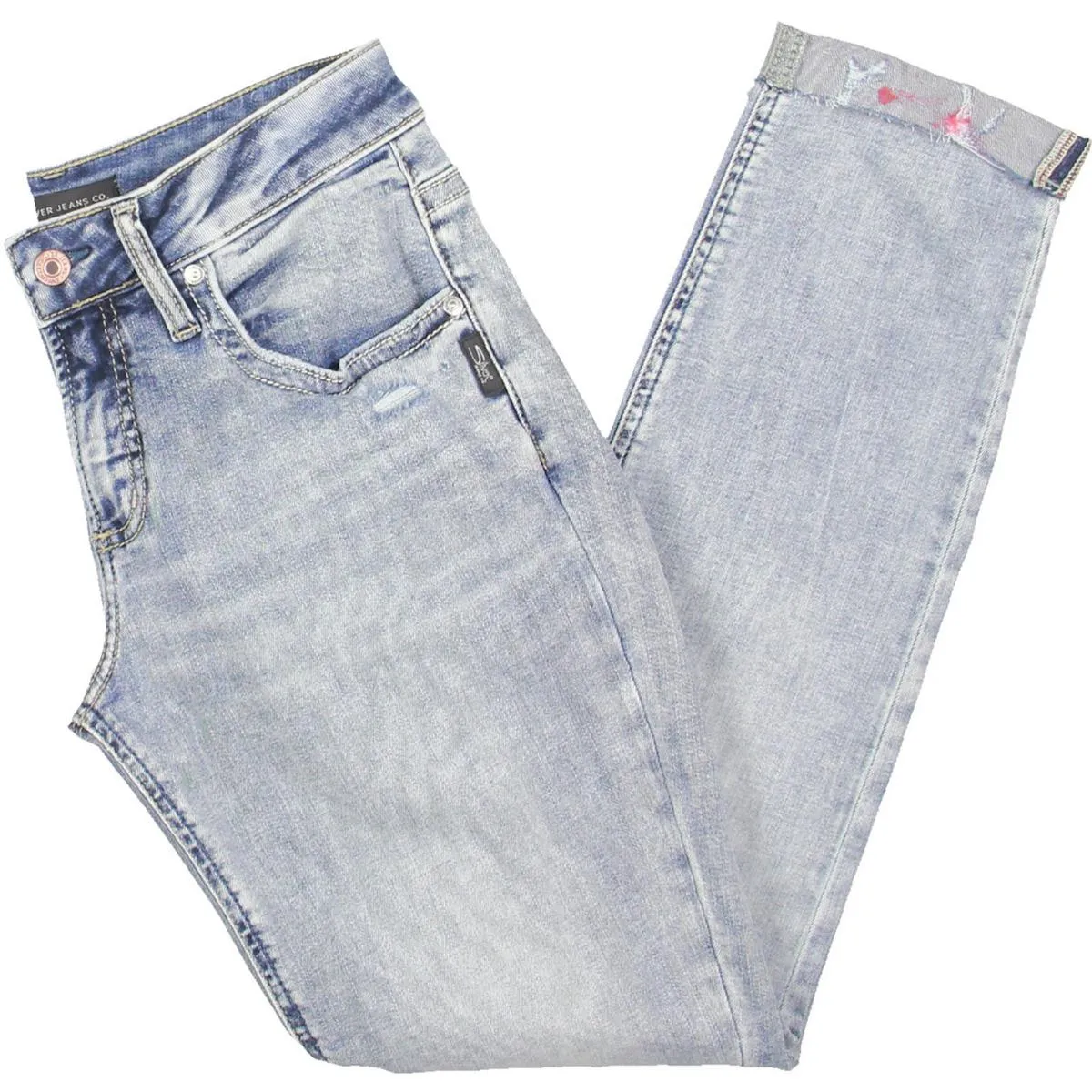 Silver Jeans Co. Jeans Boyfriend Femme Taille Moyenne Jambe Effilée