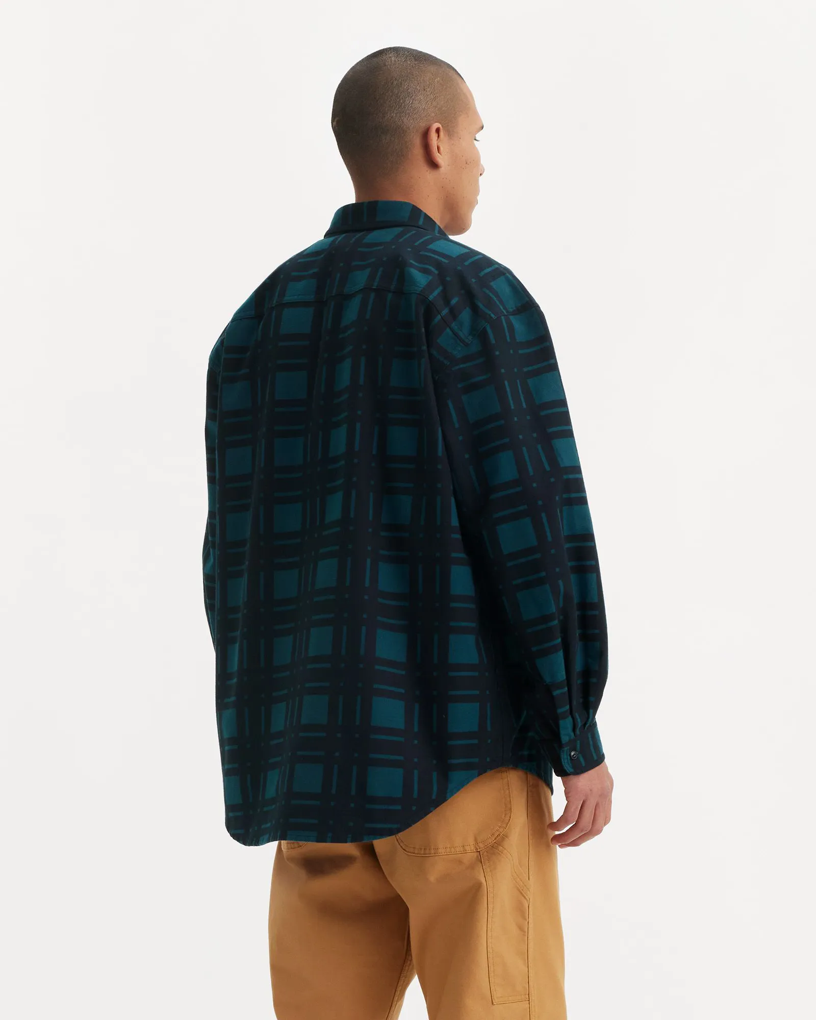 T-shirt de skate en damier noir étang et vert