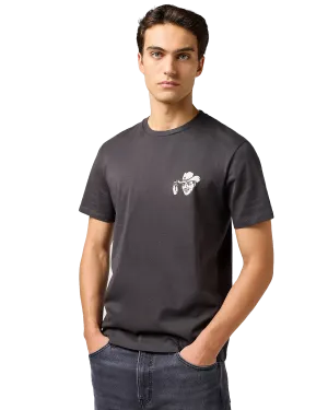 Petit T-Shirt graphique en noir délavé