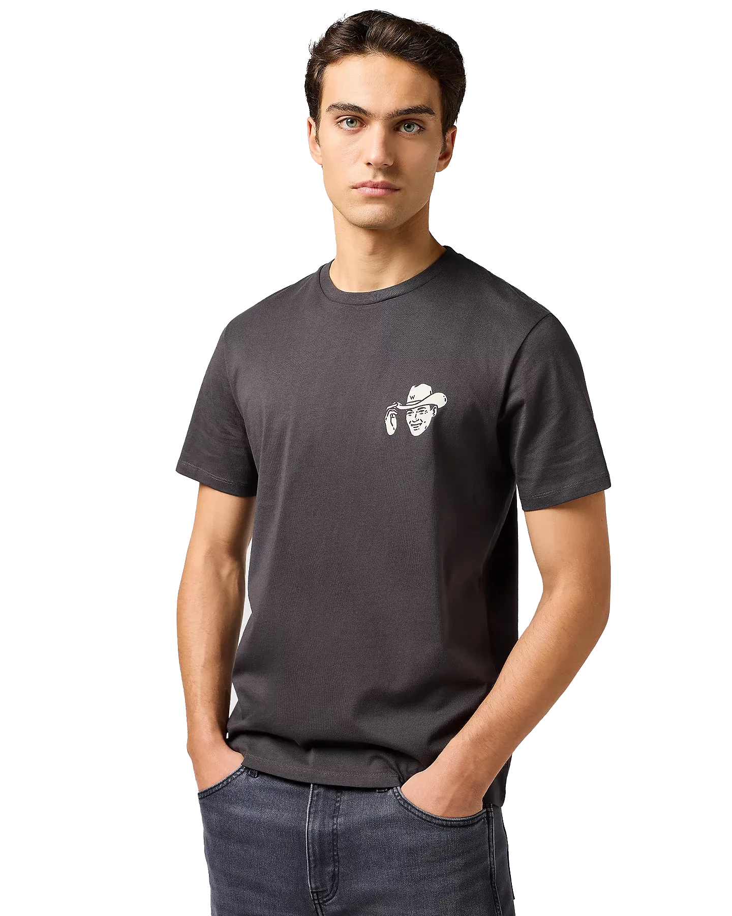 Petit T-Shirt graphique en noir délavé