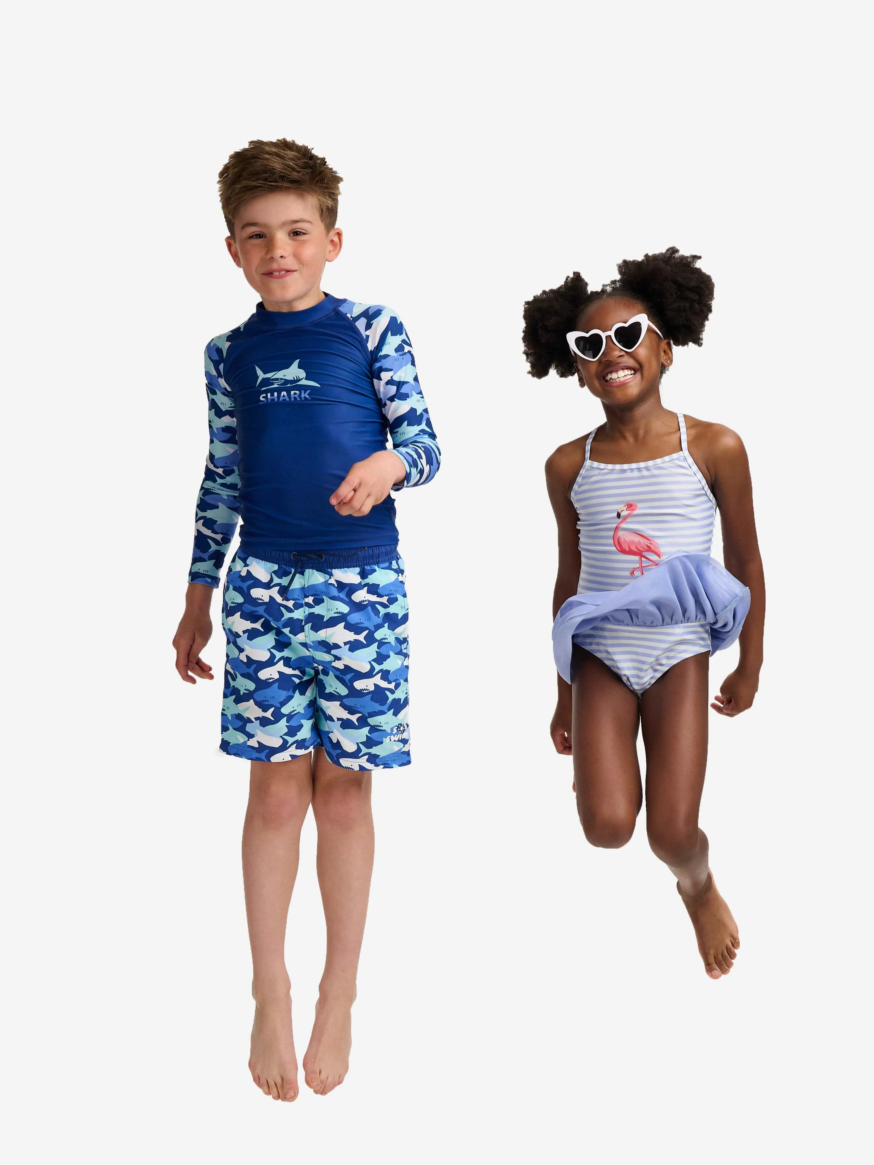 Soli Swim Shorts de Bain Garçon Requin (UPF50 ) en Bleu