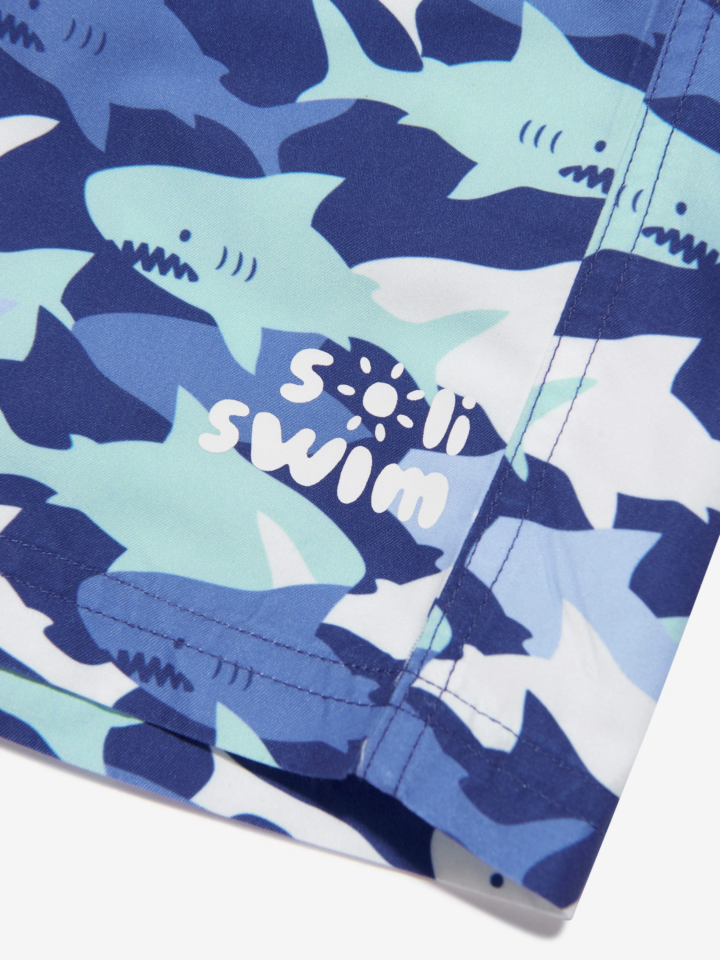 Soli Swim Shorts de Bain Garçon Requin (UPF50 ) en Bleu