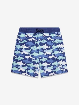 Soli Swim Shorts de Bain Garçon Requin (UPF50 ) en Bleu