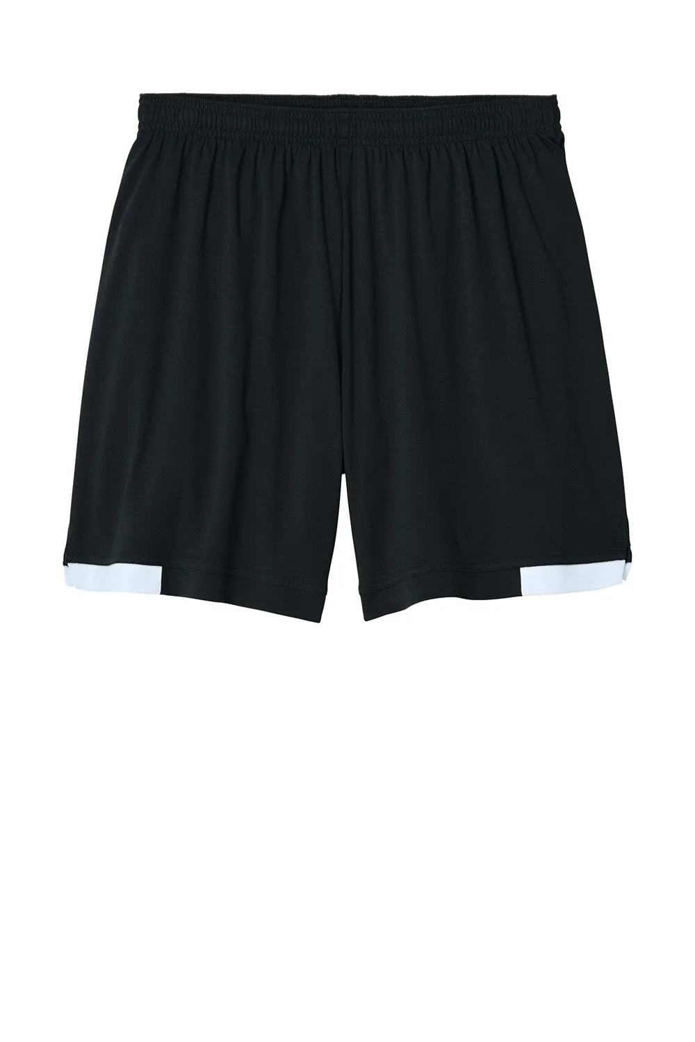 Short Homme Sport-Tek Club à Séchage Rapide - Noir/Blanc