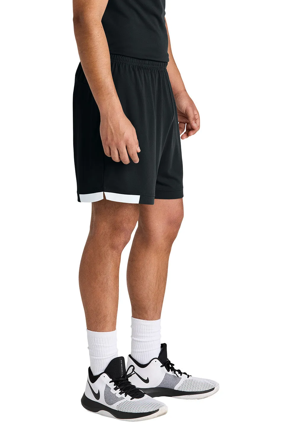Short Homme Sport-Tek Club à Séchage Rapide - Noir/Blanc