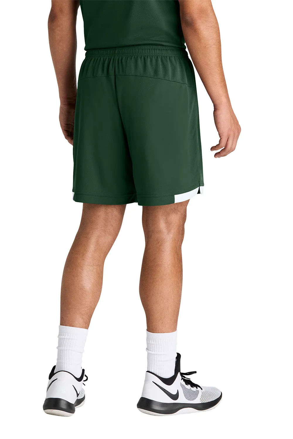 Short Homme Sport-Tek Club à Évacuation de l'Humidité - Vert Forêt/Blanc