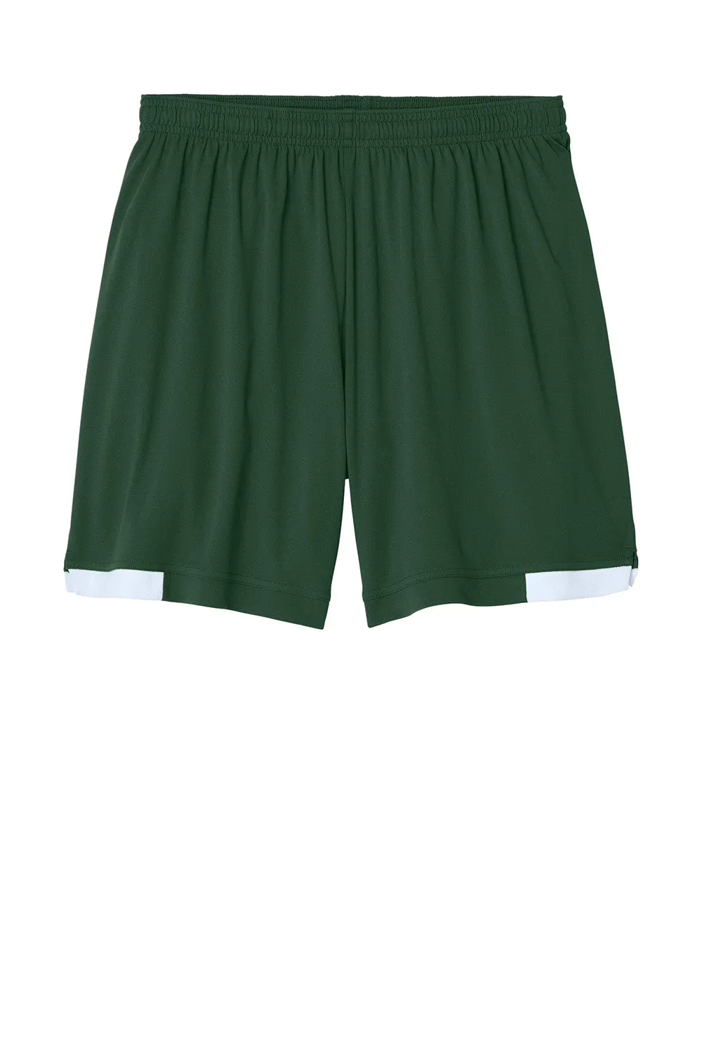 Short Homme Sport-Tek Club à Évacuation de l'Humidité - Vert Forêt/Blanc