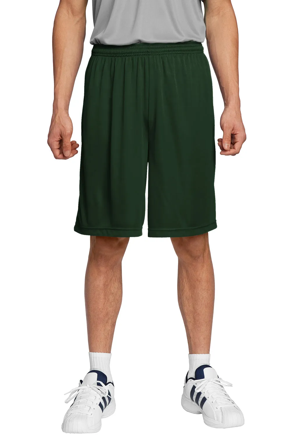Sport-Tek Shorts Homme Concurrent Évacuation d'Humidité - Vert Forêt - Liquidation