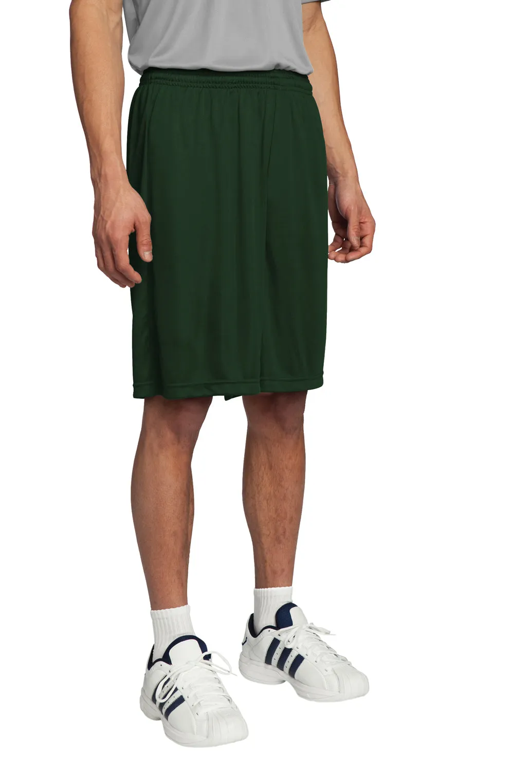 Sport-Tek Shorts Homme Concurrent Évacuation d'Humidité - Vert Forêt - Liquidation