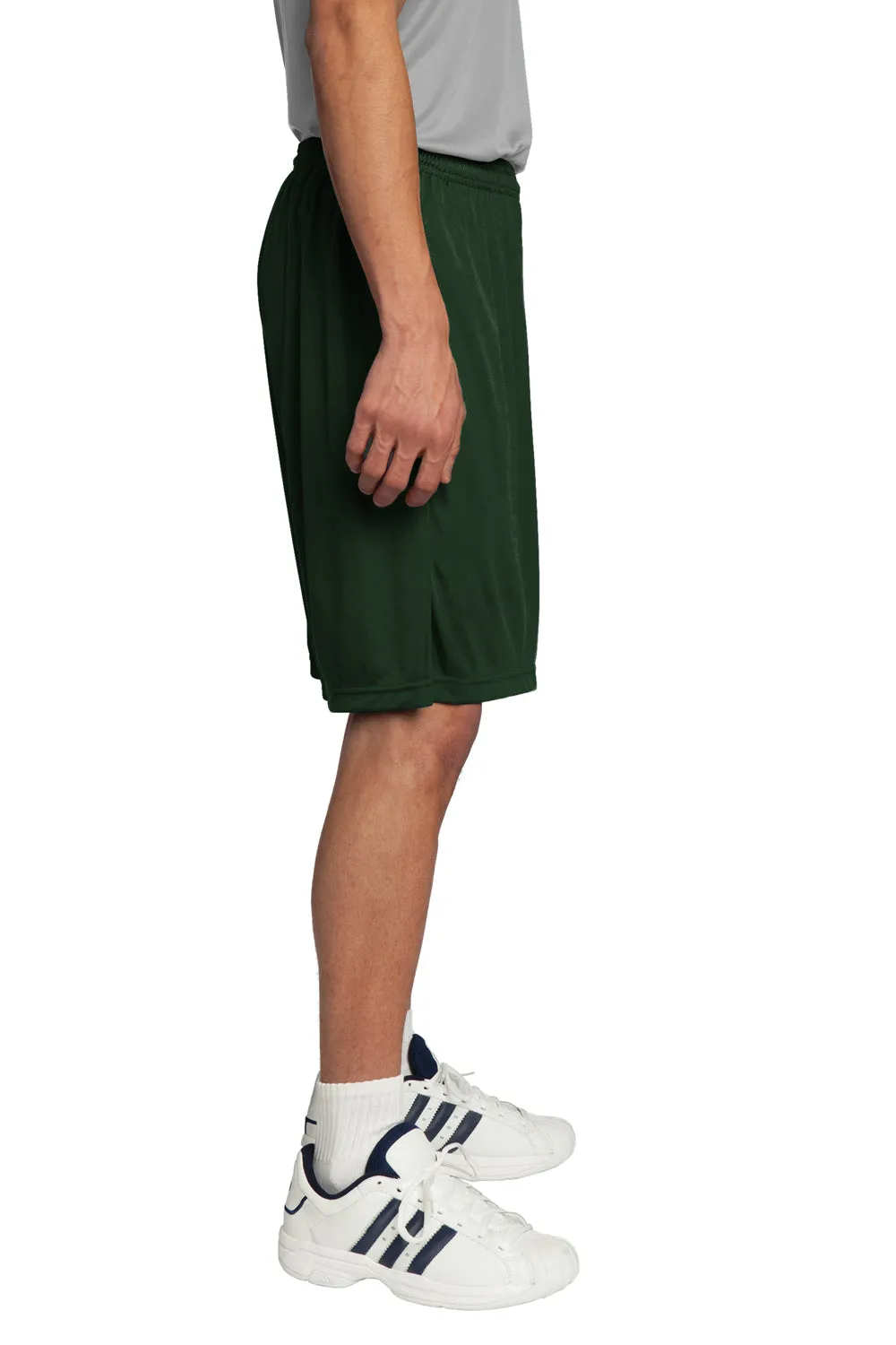 Sport-Tek Shorts Homme Concurrent Évacuation d'Humidité - Vert Forêt - Liquidation